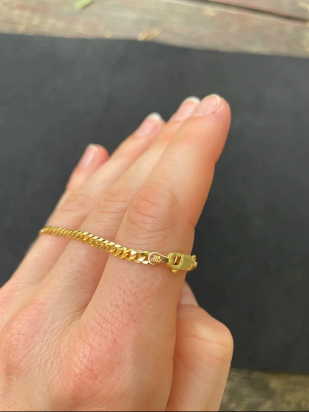 20” 3mm gold over sterling silver Cuban chain